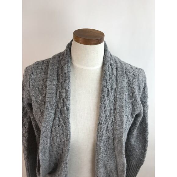 Brixon Ivy gray open Front knit Cardigan Sweater Angora Cashmere Blend Medium - Picture 5 of 9